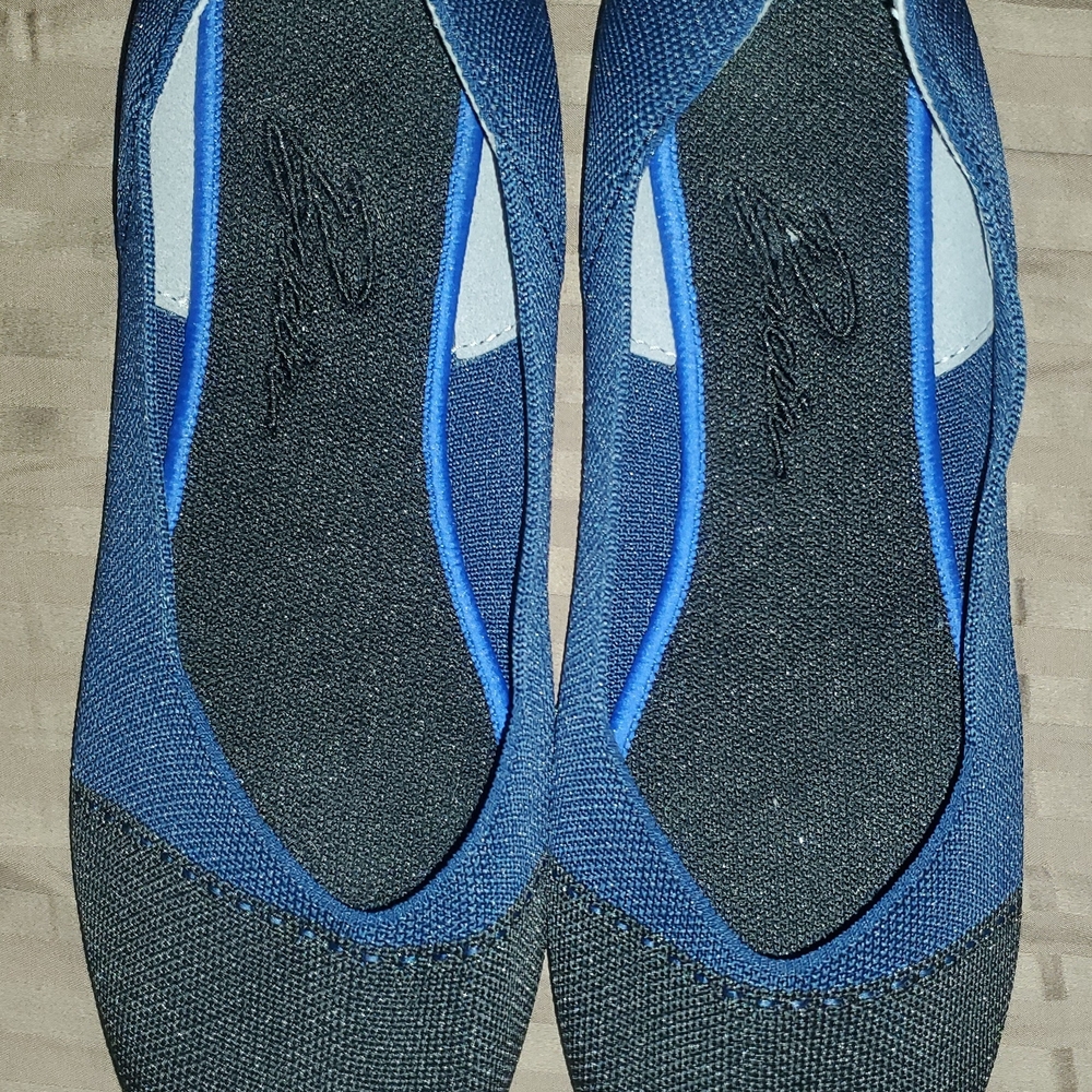 Blue and Black Ballet Flats